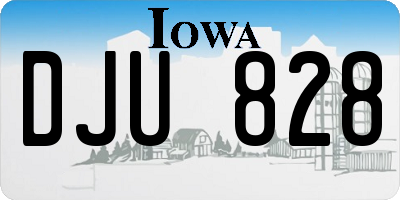 IA license plate DJU828