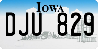 IA license plate DJU829