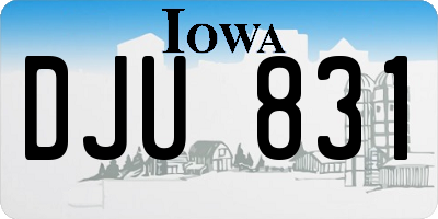 IA license plate DJU831