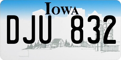 IA license plate DJU832