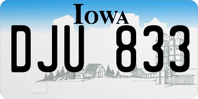 IA license plate DJU833
