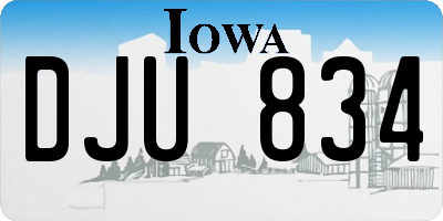 IA license plate DJU834