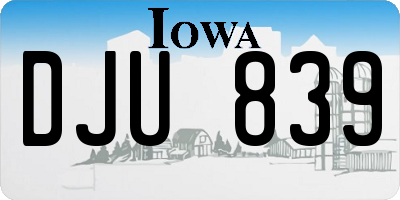 IA license plate DJU839
