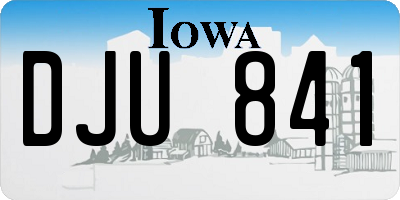 IA license plate DJU841