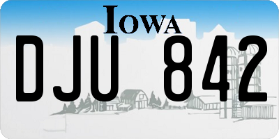IA license plate DJU842