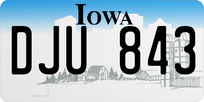 IA license plate DJU843