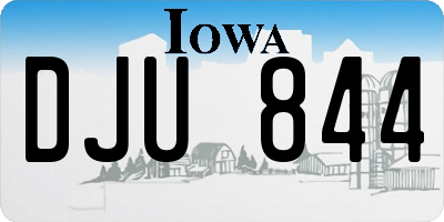 IA license plate DJU844