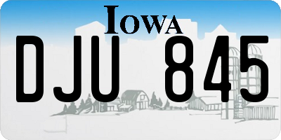 IA license plate DJU845
