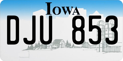 IA license plate DJU853