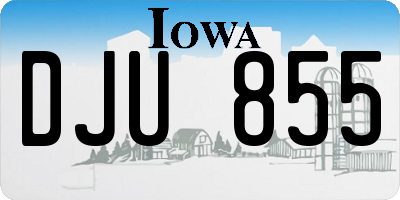 IA license plate DJU855