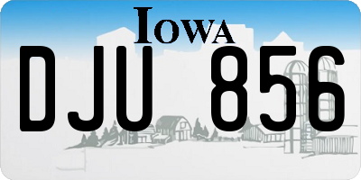 IA license plate DJU856