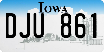 IA license plate DJU861