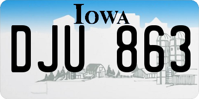 IA license plate DJU863