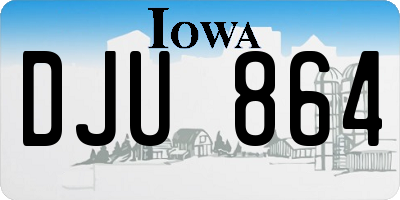IA license plate DJU864