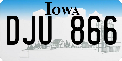IA license plate DJU866