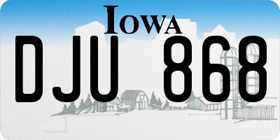 IA license plate DJU868