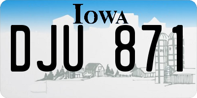 IA license plate DJU871