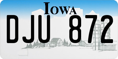 IA license plate DJU872