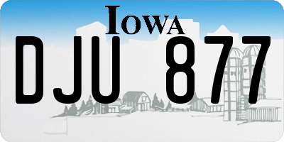 IA license plate DJU877