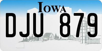 IA license plate DJU879