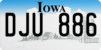 IA license plate DJU886