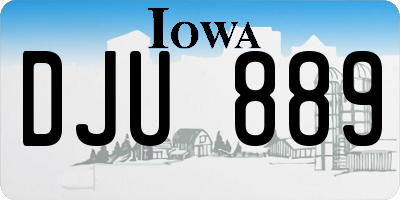 IA license plate DJU889