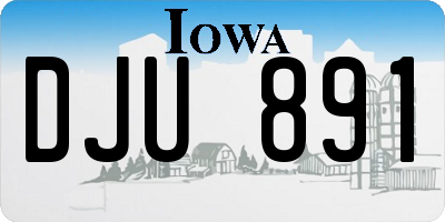 IA license plate DJU891