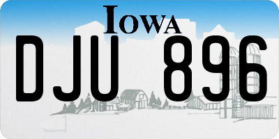 IA license plate DJU896
