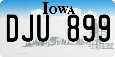 IA license plate DJU899