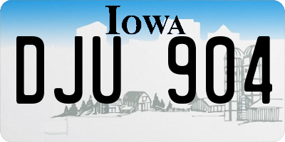 IA license plate DJU904