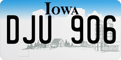 IA license plate DJU906