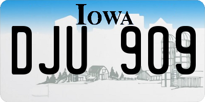 IA license plate DJU909