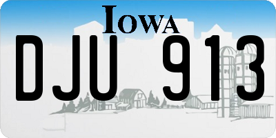 IA license plate DJU913