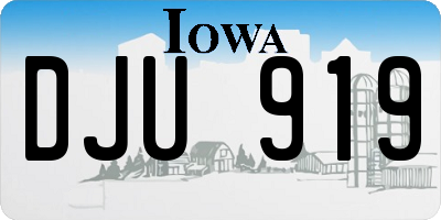IA license plate DJU919