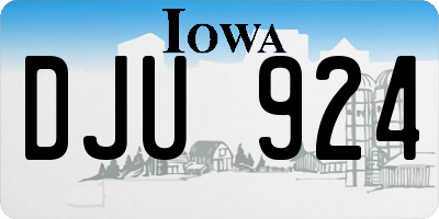 IA license plate DJU924