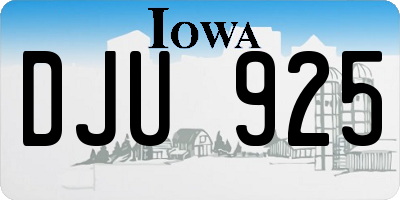 IA license plate DJU925