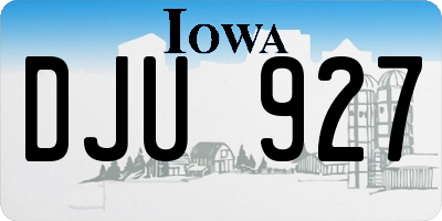 IA license plate DJU927