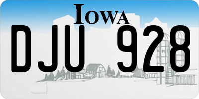 IA license plate DJU928