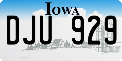 IA license plate DJU929