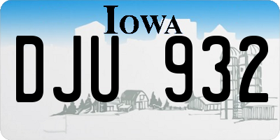 IA license plate DJU932