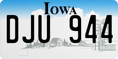 IA license plate DJU944