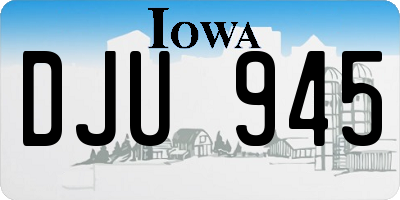 IA license plate DJU945