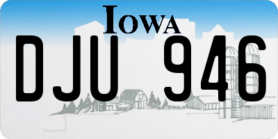 IA license plate DJU946