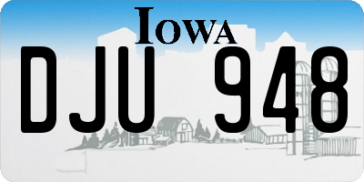 IA license plate DJU948