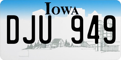 IA license plate DJU949
