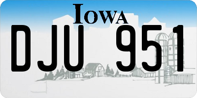 IA license plate DJU951