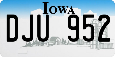 IA license plate DJU952