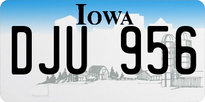 IA license plate DJU956