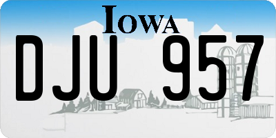 IA license plate DJU957