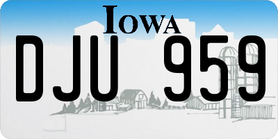 IA license plate DJU959